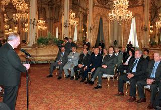 Il Presidente Ciampi durante il suo indirizzo di saluto ad una delegazione del Forum Permanente del Terzo Settore