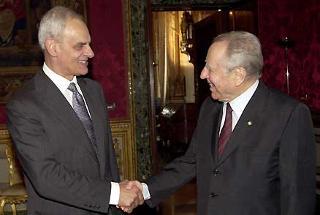 L'incontro Ciampi con il neo Presidente del Senato Prof. Marcello Pera