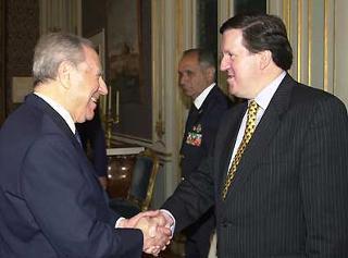 Il Presidente Ciampi riceve al Quirinale il Segretario generale della NATO Lord George Robertson