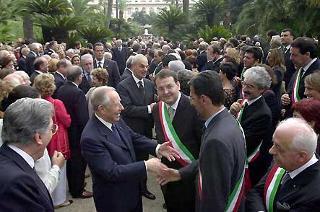 Il Presidente Ciampi durante il ricevimento per la Festa della Repubblica nei giardini del Palazzo del Quirinale