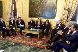 Il Presidente Ciampi a colloquio con alcuni esponenti del Consorzio Italian Culture on the Net