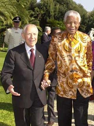 Il Presidente Ciampi con S.E. Nelson Mandela