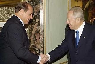Il Presidente Ciampi con il Presidente del Consiglio Silvio Berlusconi a Palazzo Spada