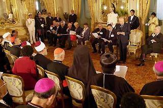 Il Presidente Ciampi durante l'incontro Cattolico-Islamico promosso dalla Comunità di Sant'Egidio