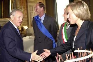 Il Presidente Ciampi con il Presidente della Giunta Regionale Maria Rita Lorenzetti