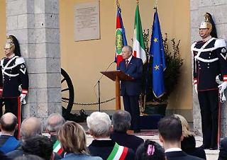 Il Presidente Ciampi durante il suo intervento in occasione della ricorrenza del Giorno dell'Unità Nazionale e Festa delle Forze Armate