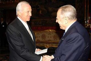 Il Presidente Ciampi con il nuovo Ambasciatore degli Stati Uniti d'America S.E. Melvin F. Sembler