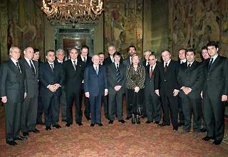 Il Presidente Ciampi con i Presidenti delle Regioni e delle Province Autonome al termine dell'incontro