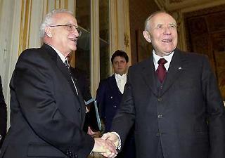 Il Presidente Ciampi accoglie Edward Fenech Adami, Primo Ministro della Repubblica di Malta