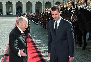Il Presidente Ciampi accoglie al Quirinale il Presidente della Repubblica Araba Siriana Bashar Al-Assad