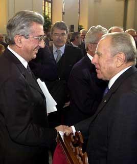 Il Presidente Ciampi con Luigi Mazzella, neo Avvocato Generale dello Stato