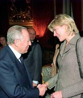 Il Presidente Ciampi con Lynn Forester de Rothschild, Presidente della Fondazione Americana &quot;Friends of FAI&quot;
