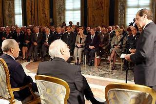 Il Presidente Ciampi durante l'incontro con la Lega Italiana per la Lotta contro i Tumori