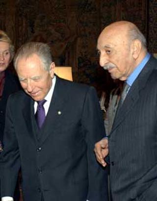 Il Presidente Ciampi con l'ex Re dell'Afghanistan Zahir Shah