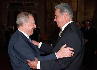 Il Presidente Ciampi accoglie il Presidente della Repubblica Federativa del Brasile Fernando Henrique Cardoso