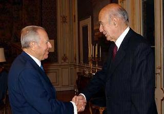 Il Presidente Ciampi accoglie nel suo studio S.E. Valery Giscard d'Estaing, Presidente della Convenzione per il futuro dell'Europa