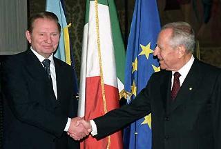 Il Presidente della Ciampi riceve al Quirinale il Presidente dell'Ucraina Leonid Kuchma, in visita Ufficiale