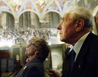 Il Presidente Ciampi con la moglie Franca a Palazzo Pubblico
