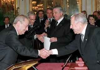 Il Presidente Ciampi si congratula con il nuovo Giudice della Corte costituzionale Alfio Finocchiaro