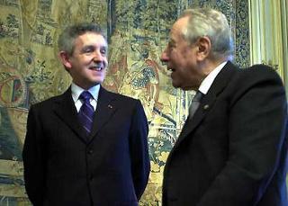Il Presidente Ciampi con Yoào Bosco Mota Amaral, Presidente dell'Assemblea della Repubblica Portoghese