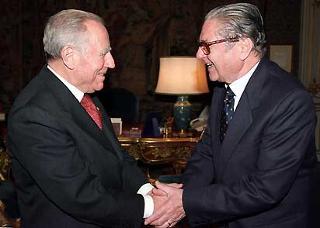 Il Presidente Ciampi riceve il nuovo Presidente della Corte costituzionale Riccardo Chieppa