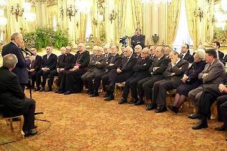 Il Presidente Ciampi rivolge il suo indirizzo di saluto ai componenti la delegazione al Convegno Nazionale dei Giuristi Cattolici Italiani