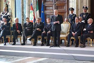 Il Presidente Ciampi rivolge il suo indirizzo di saluto al Corpo Diplomatico