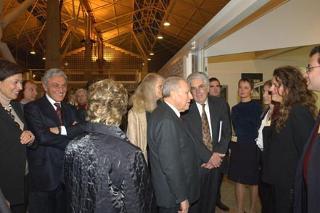 Il Presidente Ciampi con la moglie Franca durante l'inaugurazione delle nuove strutture della Città della Scienza.