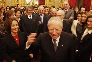 Il Presidente Ciampi durante la cerimonia con gli Uditori Giudiziari nominati con D.M. 19 novembre 2002