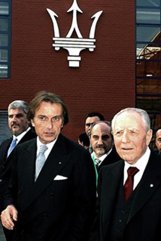 Il Presidente Ciampi in visita allo stabilimento della Maserati con il Presidente del Gruppo Ferrari-Maserati Luca Cordero di Montezemolo