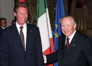 Il Presidente Ciampi con S.A.R. il Granduca Henri del Lussemburgo in visita di Stato in Italia