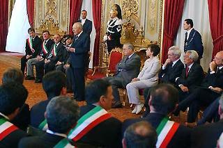 Il Presidente Ciampi rivolge il suo indirizzo di saluto in occasione dell'incontro con una rappresentanza di Sindaci dei Piccoli Comuni d'Italia