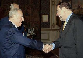 Il Presidente Ciampi accoglie Javier Solana, Alto Rappresentante dell'Unione Europea per la Politica Estera e la Sicurezza Comune