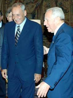 Il Presidente Ciampi accoglie nel suo studio, Nabih Berri, Presidente dell'Assemblea Nazionale Libanese