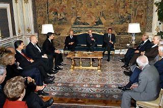 Il Presidente Ciampi durante l'incontro,al Quirinale, con i Membri Italiani della Convenzione Europea