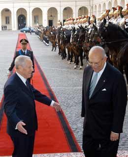 Il Presidente Ciampi accoglie al Quirinale S.E.Jorge Batlle, Presidente della Repubblica dell'Uruguay