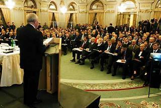 Il Presidente Ciampi durante il Forum economico italo-rumeno