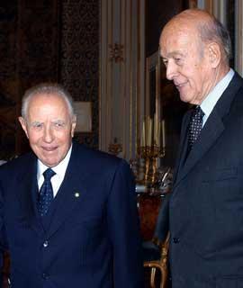 Il Presidente Ciampi e S.E. Valery Giscard d'Estaing, Presidente della Convenzione Europea