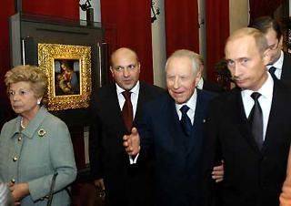 Il Presidente Ciampi con il Presidente Federazione Russa Vladimir Putin, in visita di Stato in Italia