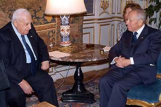 Il Presidente Ciampi a colloquio con Ariel Sharon, Primo Ministro dello Stato d'Israele