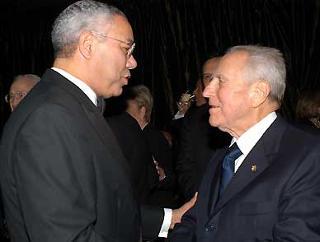 Il Presidente Ciampi con Colin Powell alla Fondazione Marshall