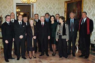 Foto ricordo del Presidente Ciampi con la moglie Franca in occasione del suo 83° Compleanno, prima di lasciare la Prefettura