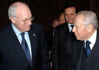 Il Presidente Ciampi con Richard B.Cheney, Vice Presidente degli Stati Uniti d'America
