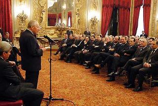 Il Presidente Ciampi rivolge il suo saluto ai rappresentanti dell'UnionCamere