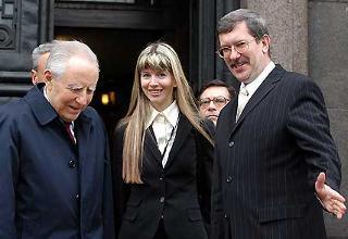 Il Presidente Ciampi con il Primo Ministro della Repubblica di Lettonia, Indulis Emsis, al termine dei colloqui