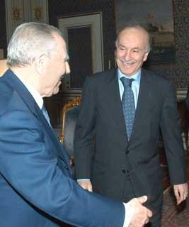 Il Presidente Ciampi con Giovanni Ferrara, nuovo Procuratore Generale della Repubblica di Roma, in occasione dell'incontro Quirinale