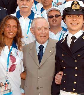 Il Presidente Ciampi, al termine della visita al padiglione degli atleti italiani