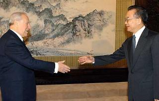 L'incontro del Presidente Ciampi con Il Primo Ministro cinese, Wen Jiabao, alla Residenza di Zhongnanhai