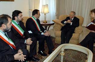 Il Presidente Ciampi con i Sindaci di Sarno, Siano e Bracigliano