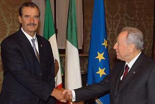 Il Presidente Ciampi accoglie Vicente Fox, Presidente degli Stati Uniti Messicani